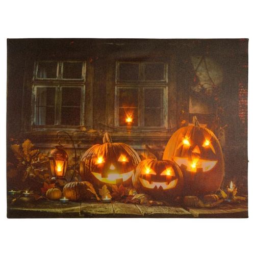 Nástenná maľba Halloween, 30 x 40 cm, 9 LED