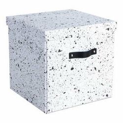 Čierno-biela úložná škatuľa Bigso Box of Sweden Logan