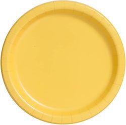 Tanieriky papierové okrovo žlté 17 cm, 8 ks