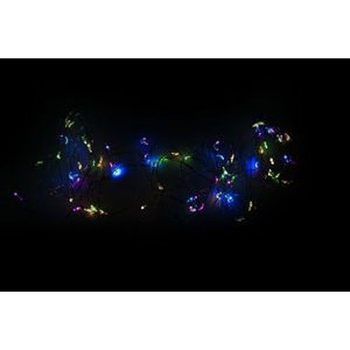 LED osvetlenie - strieborný drôt - 80 LED farebné