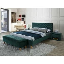 Manželská posteľ Azurro Velvet 180x200 Farba: Zelená