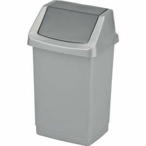 Sivý odpadkový kôš Curver Click-it, 9 l