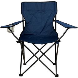Skladacia stolička s držiakom nápojov - modrá