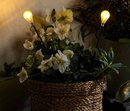 Zapichovacie svietidlá s LED, 2 ks