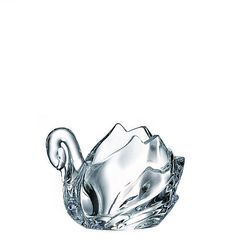 Crystal Bohemia svietnik Labuť 11 cm