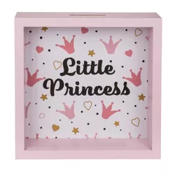 Pokladnička drevená Little Princess 20 x 20 cm