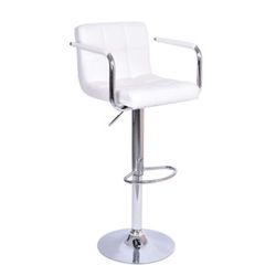 Leora 2 New barová stolička biela / chróm