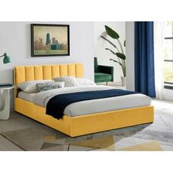 Manželská posteľ MONTREAL VELVET 160 s úložným priestorom Farba: curry