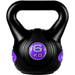 MOVIT Kettlebell činka - 6 kg, čierna/fialová