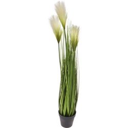 Umela ozdobná tráva v kvetináči zelená, 85 cm