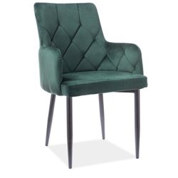 Jedálenská stolička RICARDO B Velvet Farba: Zelená