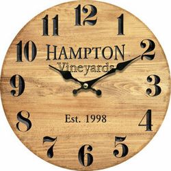 Drevené nástenné hodiny Hampton, pr. 34 cm
