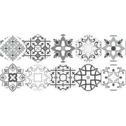 Sada 10 samolepiek na podlahu Ambiance Floor Tiles Hexagons Francia, 40 × 90 cm