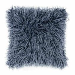 Modrý chlpatý vankúš Tiseco Home Studio Mohair, 45 x 45 cm