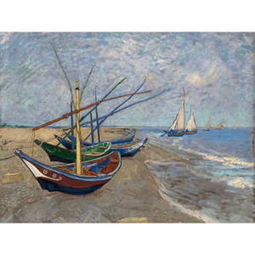Reprodukcia obrazu Vincenta van Gogha - Fishing Boats on the Beach at Les Saintes-Maries-de la Mer, 40 × 30 cm