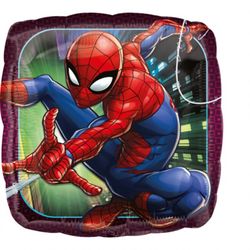 Balónik fóliový Spiderman štvorcový