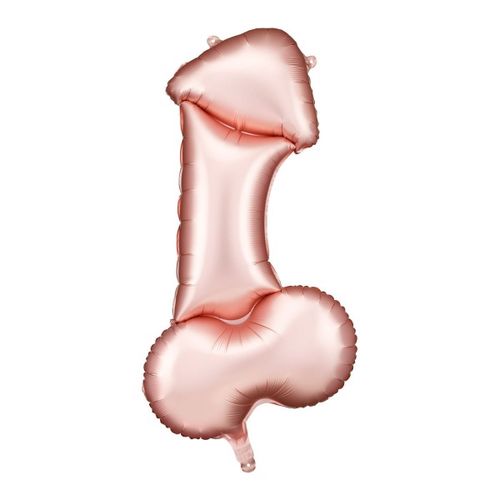 Balónik fóliový Penis Rose Gold 55 x 112 cm