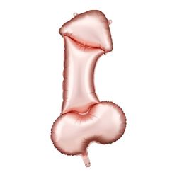 Balónik fóliový Penis Rose Gold 55 x 112 cm