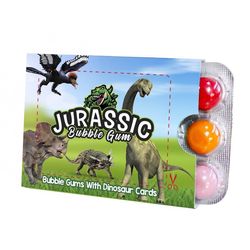 Dino party - Žuvačky Jurassic s kartami dinosaurov 20 g