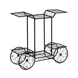 STILISTA stojan na rastliny, vozík, 77 x 75 x 28 cm, oceľ