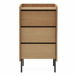 Vysoká komoda v dekore duba v prírodnej farbe 76x85 cm Wrap – Bonami Selection