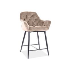 Barová stolička CHERRY H-2 VELVET Farba: Béžová