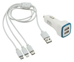 Nabíjačka na telefón USB 3 in1 (micro USB, iPhone, USB C)