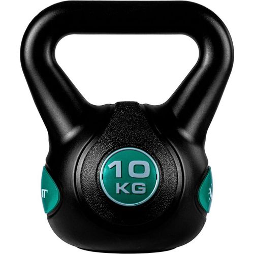 MOVIT Kettlebell činka - 10 kg, čierna/petrolejová