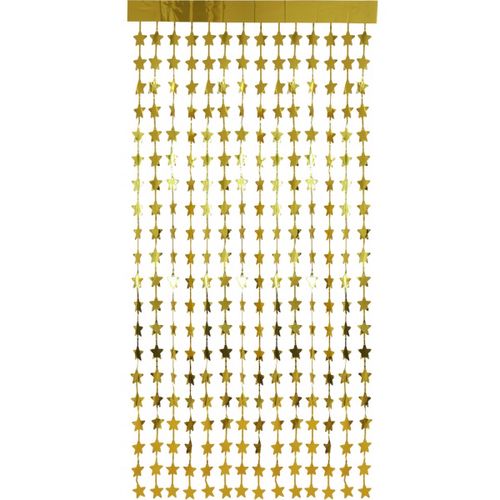 ZÁVES fóliový Hviezdy zlaté 2 x 1 m