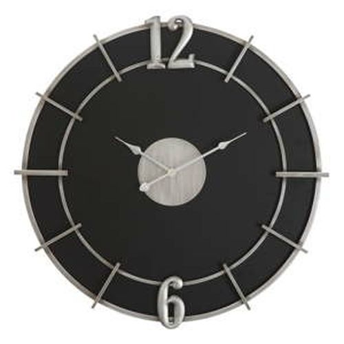 Čierne nástenné hodiny Mauro Ferretti Glam, ø 60 cm