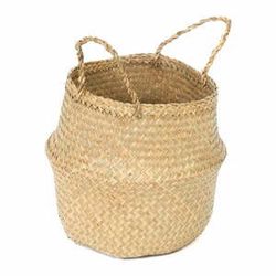 Svetlý úložný košík z morskej trávy Compactor, ⌀ 27 cm