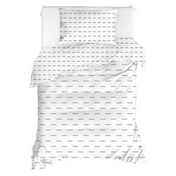 Obliečky na jednolôžko z ranforce bavlny Mijolnir Cubuk White, 140 × 200 cm