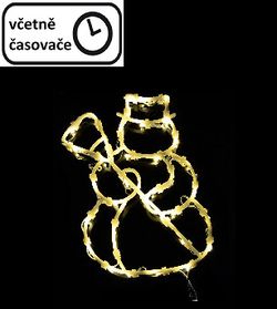 Vianočná dekorácia na okno - 35 LED, snehuliak