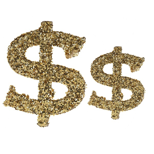 Konfety Casino metalické zlaté Doláre 20 ks