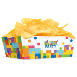 Krabičky na chipsy Block party 15x6 cm, 3 ks