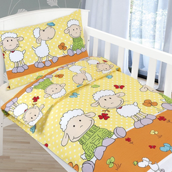 Bellatex Obliečky detské AGÁTA Ovečky, 90 x 135 cm, 45 x 60 cm