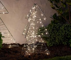 Exteriérový vianočný stromček s LED diódami, skladací, cca 45 cm