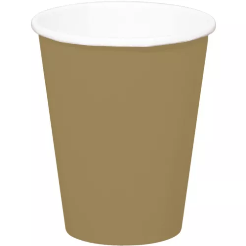 TÉGLIKY papierové zlaté 300ml 8ks