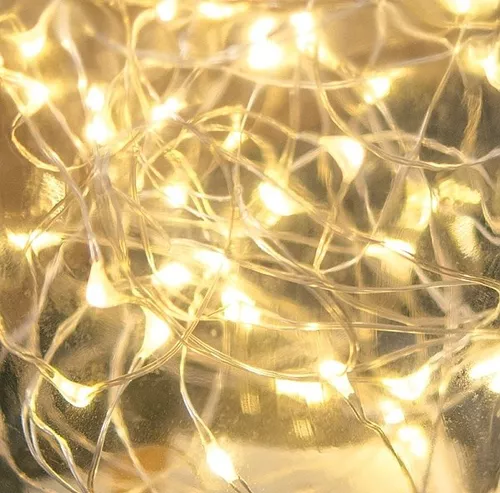Girlanda svetelná 10 LED na drôtiku teplá biela 1 m