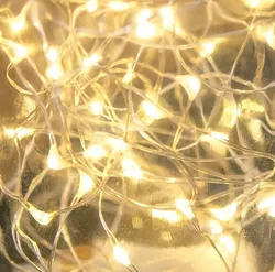 Girlanda svetelná 10 LED na drôtiku teplá biela 1 m