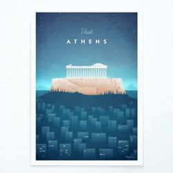 Plagát Travelposter Athens, A3