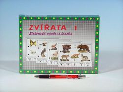 Zvířata 1 společenská hra na baterie v krabici 22x16x3cm