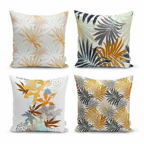 Súprava 4 dekoratívnych obliečok na vankúše Minimalist Cushion Covers Autumn Leaves, 45 x 45 cm