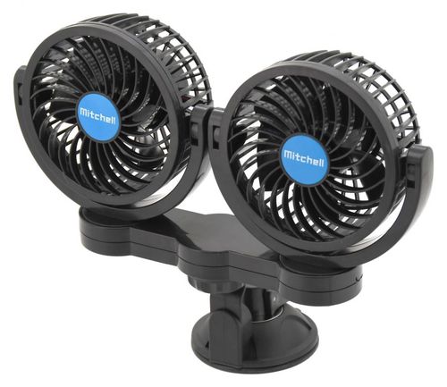 Ventilátor MITCHELL DUO - 12 V, na prísavku