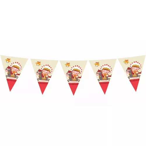 Banner vlajočkový Indiánska párty 360 cm