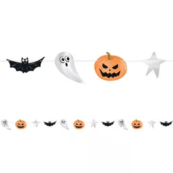 Girlanda Halloween duch, tekvica, netopier