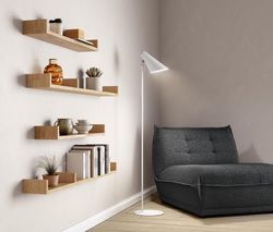 Kovová stojacia lampa »Cale«, biela
