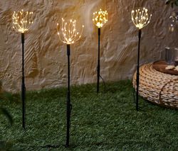 Zapichovacia LED dekorácia do záhrady, 4 ks