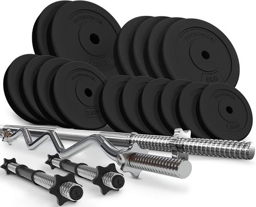 PHYSIONIC Vzpieračský set so závažím, hviezd. zámky 57 kg