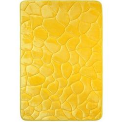 VOPI Kúpeľňová predložka s pamäťovou penou Kamene žlutá, 50 x 80 cm